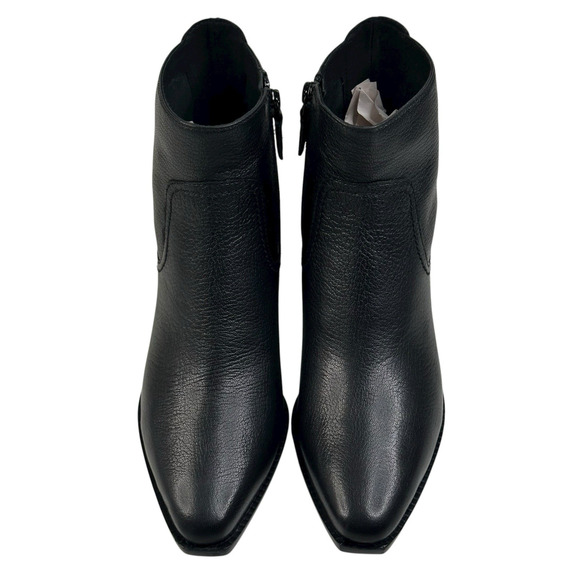 COLE HAAN Naia Black Leather Ankle Boots Womens Size 7B Side Zip New $200 E - Picture 2 of 13